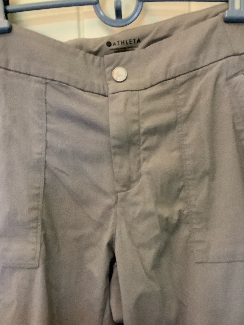 Athleta Gray Straight-Leg Pants